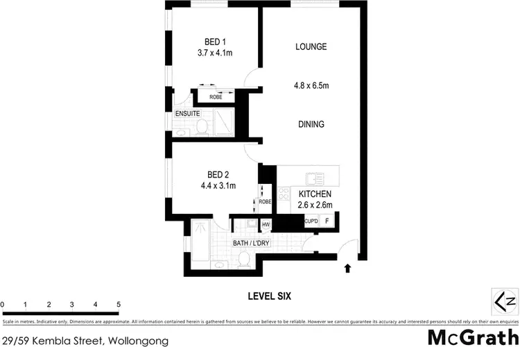 Floorplan of Homely apartment listing, 29/59 Kembla Street, Wollongong NSW 2500