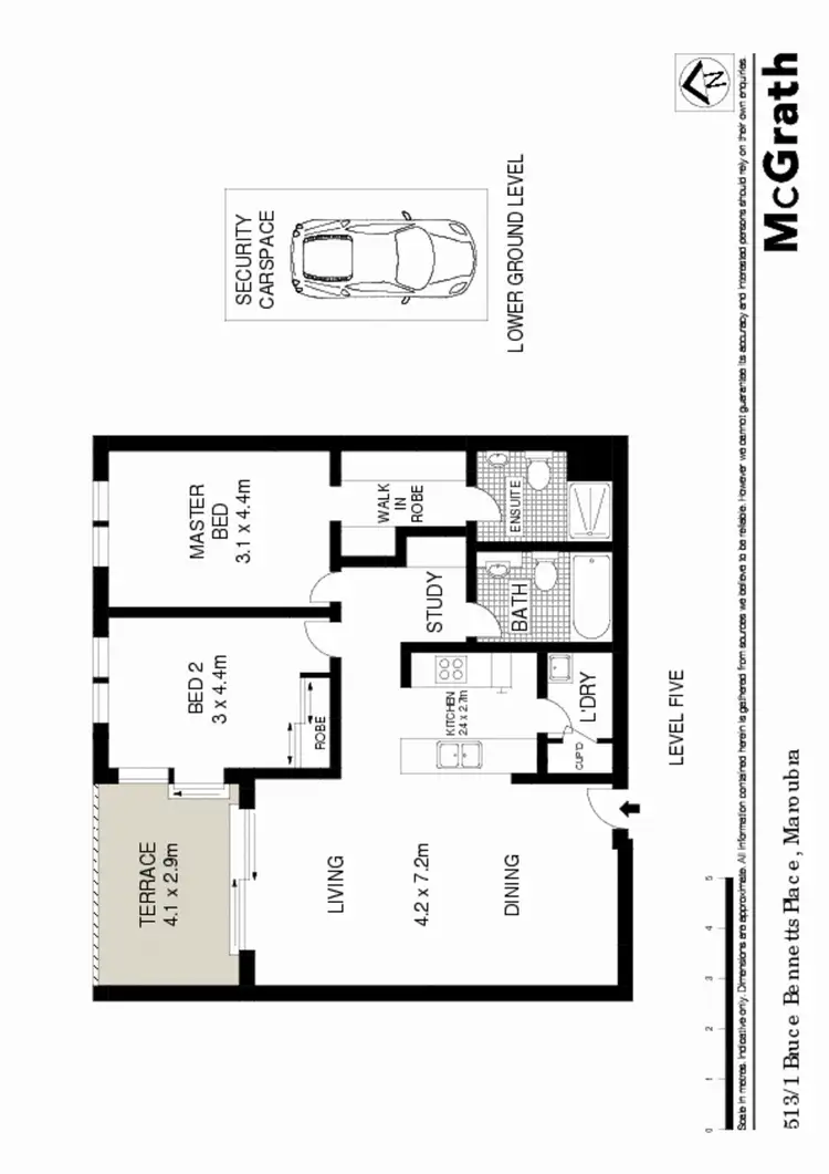 Floorplan of Homely apartment listing, 513/1 Bruce Bennetts Place, Maroubra NSW 2035