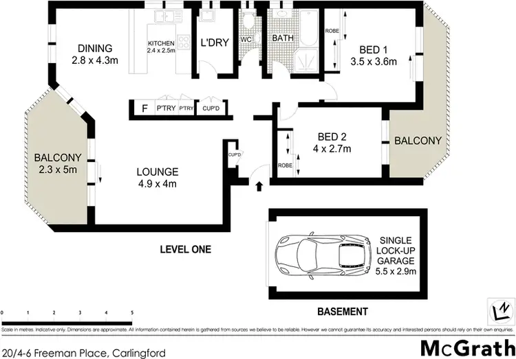 Floorplan of Homely apartment listing, 20/6 Freeman Place, Carlingford NSW 2118