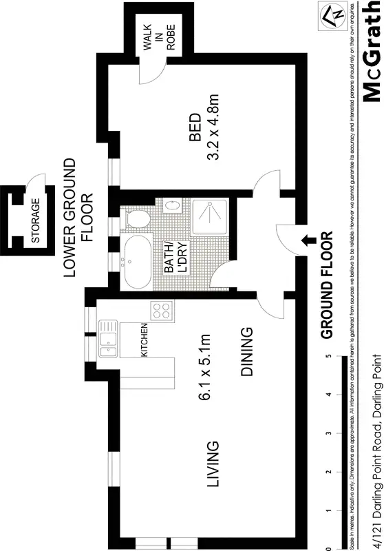 Floorplan of Homely apartment listing, 4/121 Darling Point Road, Darling Point NSW 2027