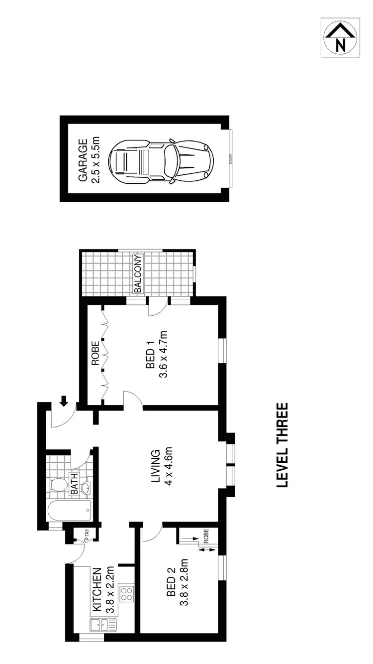 Floorplan of Homely apartment listing, 5/25 Blair Street, Bondi Beach NSW 2026
