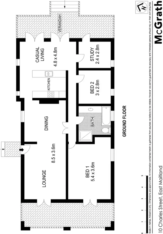 Floorplan of Homely rural property listing, 10 Charles Street, East Maitland NSW 2323