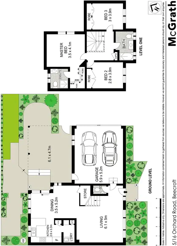 Floorplan of Homely townhouse listing, 5/16 Orchard Road, Beecroft NSW 2119