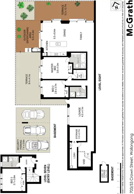 Floorplan of Homely apartment listing, 703/53 Crown Street, Wollongong NSW 2500