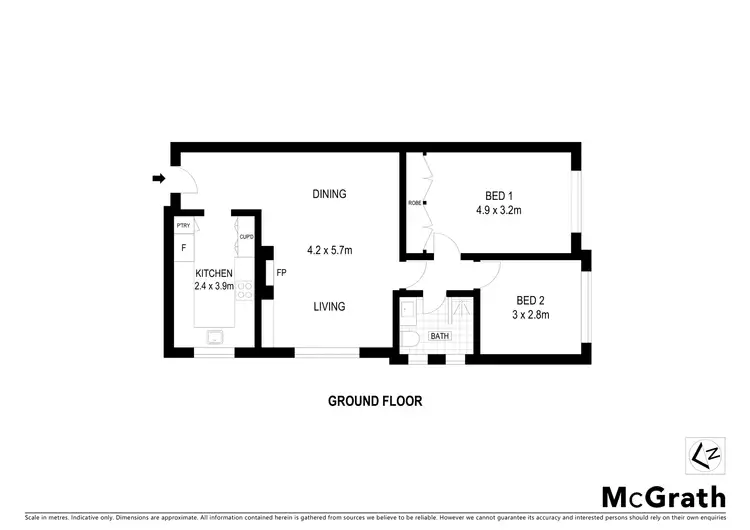 Floorplan of Homely apartment listing, 2/14 Stafford Street, Double Bay NSW 2028