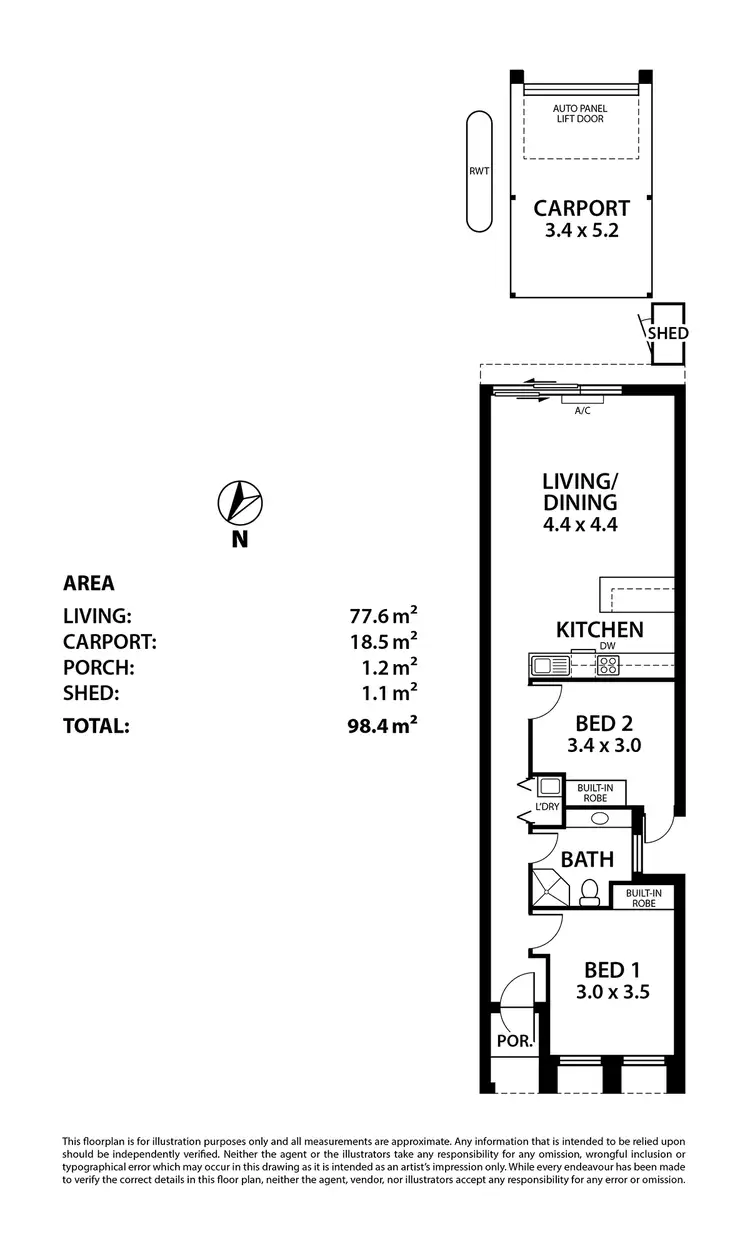 Floorplan of Homely townhouse listing, 28 Wycombe Drive, Mount Barker SA 5251