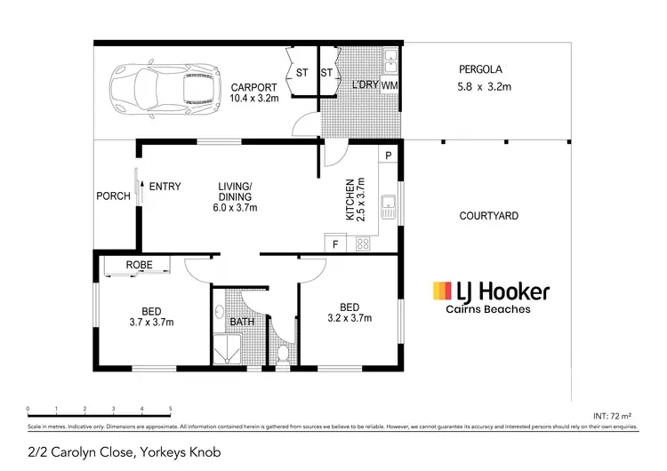 Floorplan of Homely semi-detached listing, 2/2 Carolyn Close, Yorkeys Knob QLD 4878