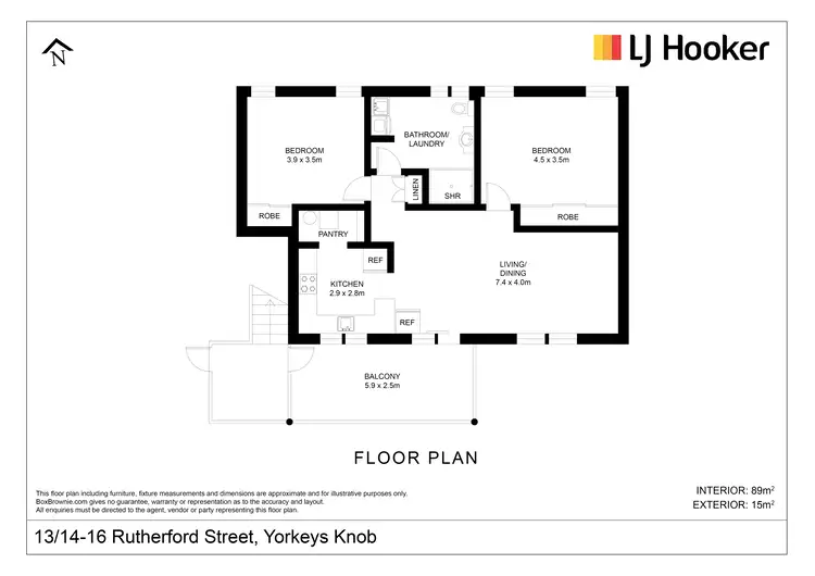Floorplan of Homely unit listing, 13/16-20 Rutherford Street, Yorkeys Knob QLD 4878