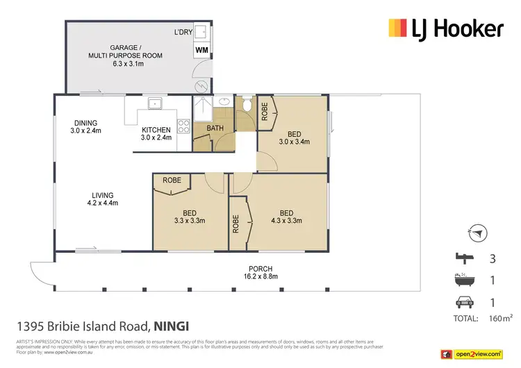 Floorplan of Homely house listing, 1395 Bribie Island Road, Ningi QLD 4511