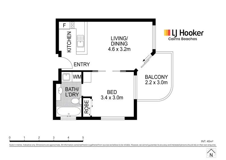 Floorplan of Homely unit listing, 1/101-105 Wattle Street, Yorkeys Knob QLD 4878