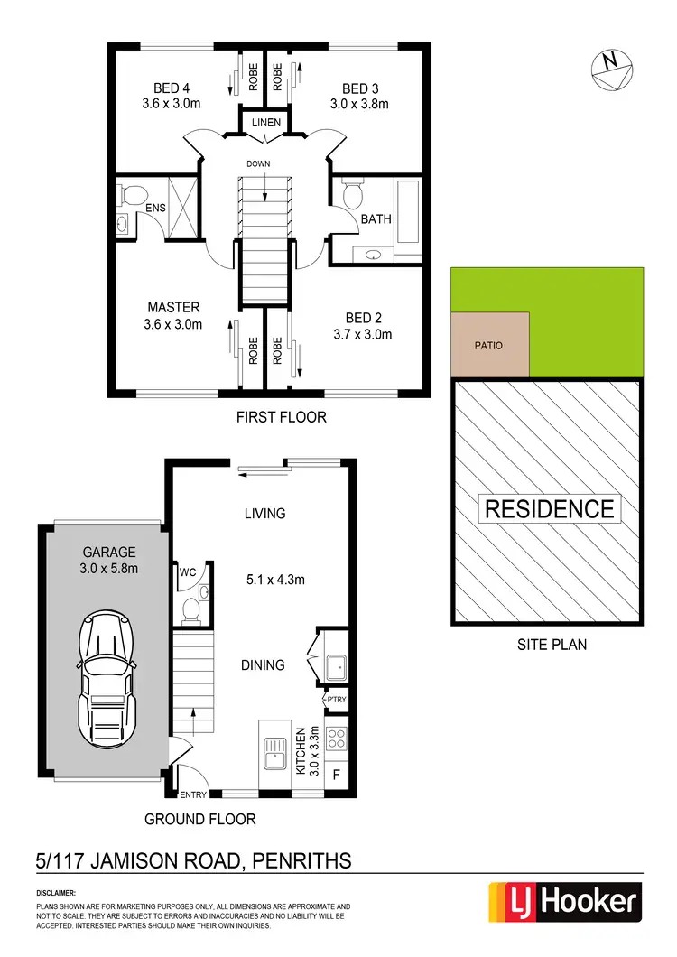 Floorplan of Homely townhouse listing, 5/117 Jamison Road, Penrith NSW 2750
