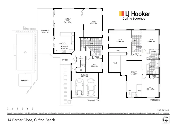 Floorplan of Homely house listing, 14 Barrier Close, Clifton Beach QLD 4879