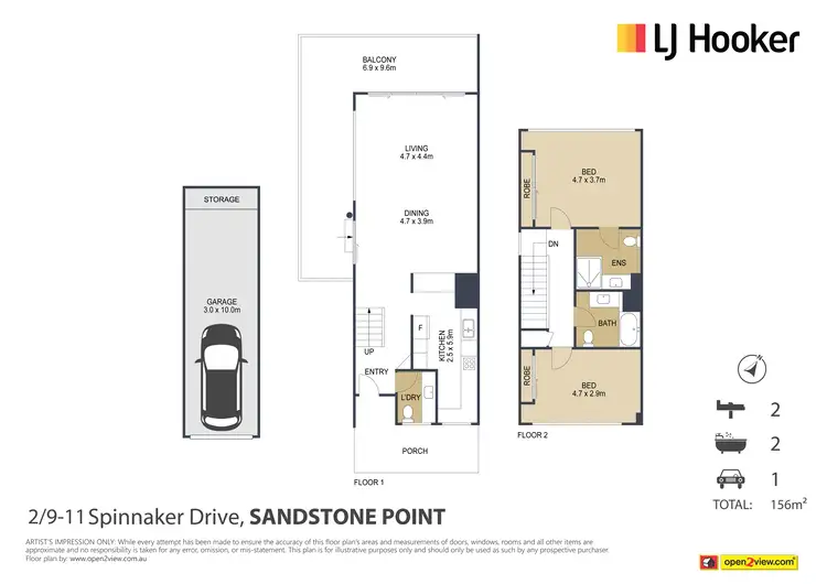 Floorplan of Homely unit listing, 2/9-11 Spinnaker Drive, Sandstone Point QLD 4511