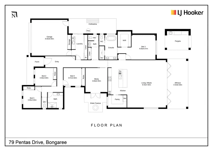 Floorplan of Homely house listing, 79 Pentas Drive, Bongaree QLD 4507