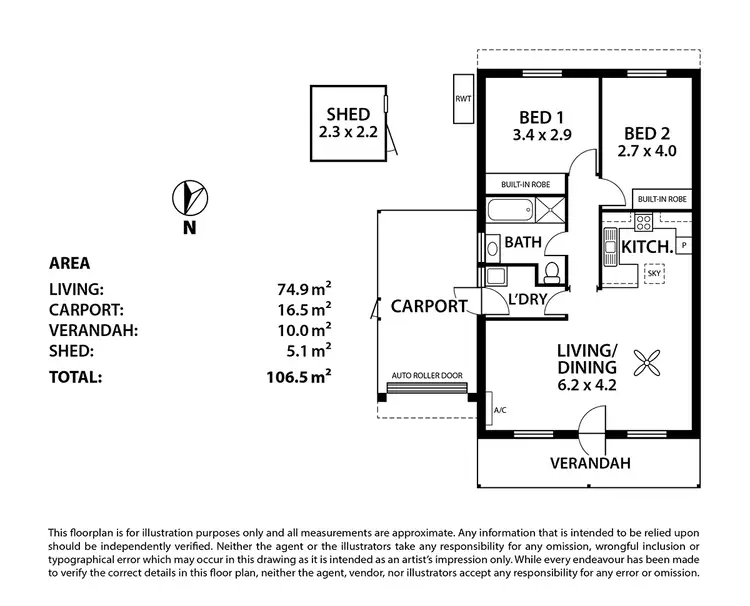 Floorplan of Homely unit listing, 7/6 Cameron Road, Mount Barker SA 5251