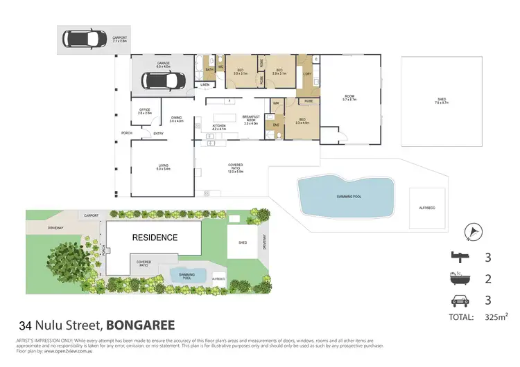 Floorplan of Homely house listing, 34 Nulu Street, Bongaree QLD 4507