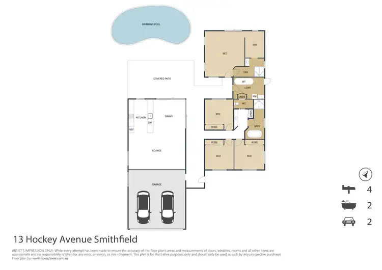 Floorplan of Homely house listing, 13 Hockey Avenue, Smithfield QLD 4878