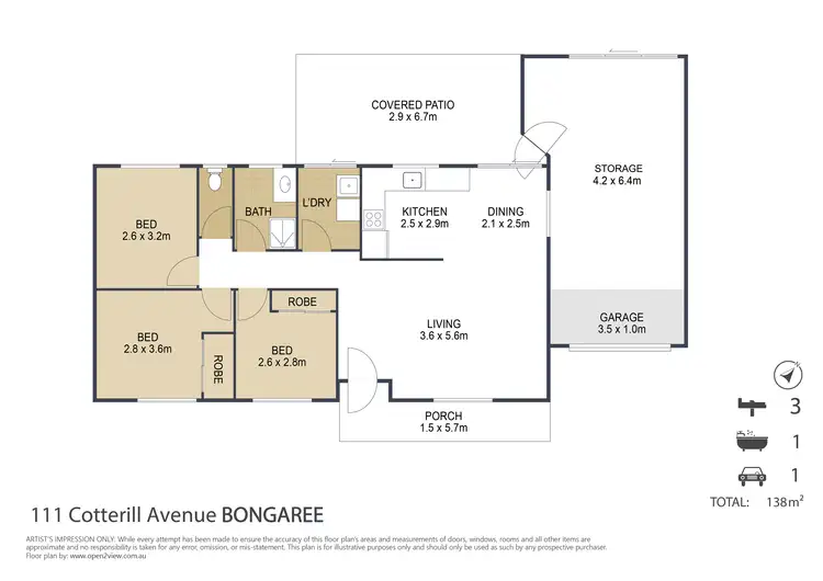 Floorplan of Homely house listing, 111 Cotterill Avenue, Bongaree QLD 4507