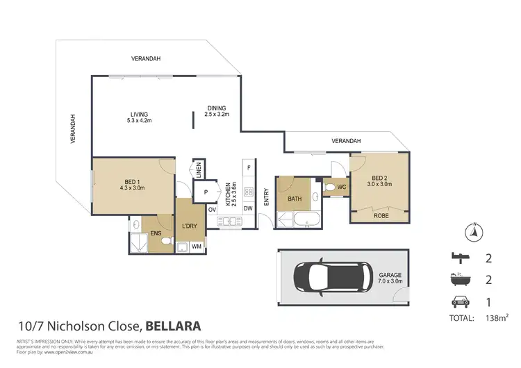 Floorplan of Homely unit listing, 10/7 Nicholson Close, Bellara QLD 4507