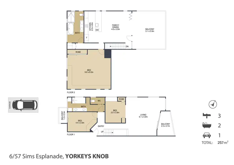 Floorplan of Homely unit listing, 6/57 Sims Esplanade, Yorkeys Knob QLD 4878
