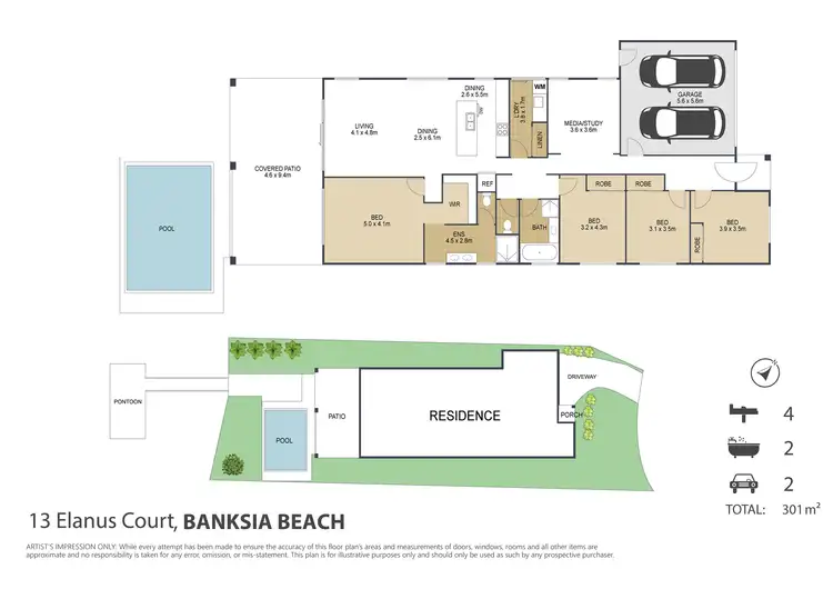 Floorplan of Homely house listing, 13 Elanus Court, Banksia Beach QLD 4507