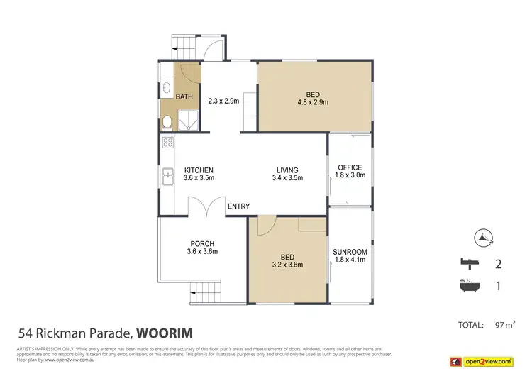 Floorplan of Homely house listing, 54 Rickman Parade, Woorim QLD 4507