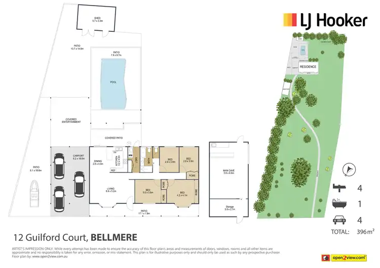 Floorplan of Homely house listing, 12 Guilford Court, Bellmere QLD 4510