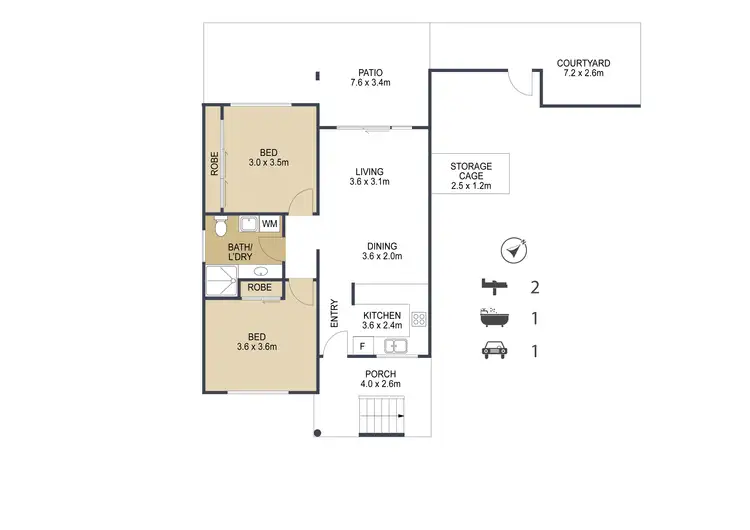 Floorplan of Homely unit listing, 14/1 Ray Street, Yorkeys Knob QLD 4878
