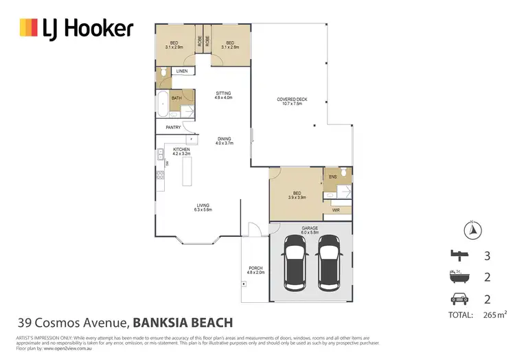 Floorplan of Homely house listing, 39 Cosmos Avenue, Banksia Beach QLD 4507