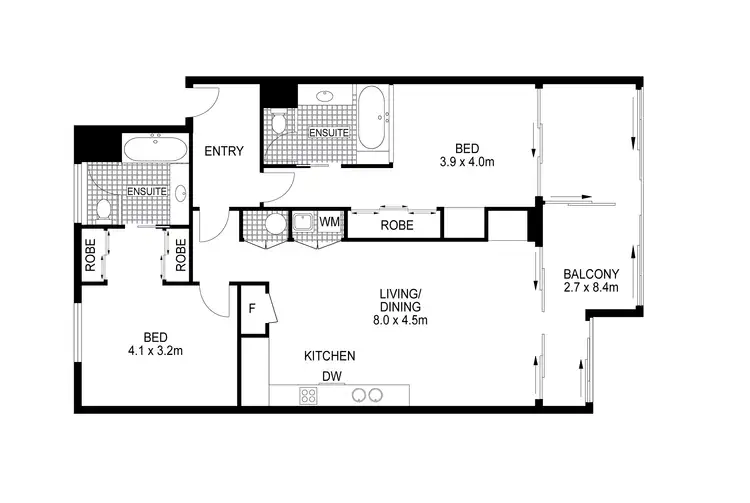 Floorplan of Homely apartment listing, 326-327/5 Triton Street, Palm Cove QLD 4879