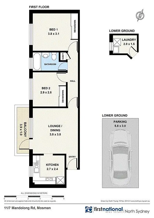 Floorplan of Homely apartment listing, 11/7 Mandolong Road, Mosman NSW 2088
