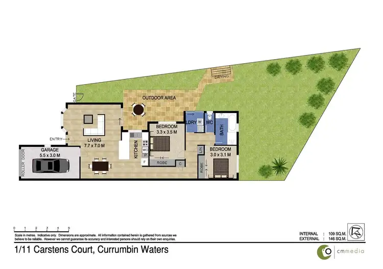 Floorplan of Homely unit listing, 1/11 Carstens Court, Currumbin Waters QLD 4223