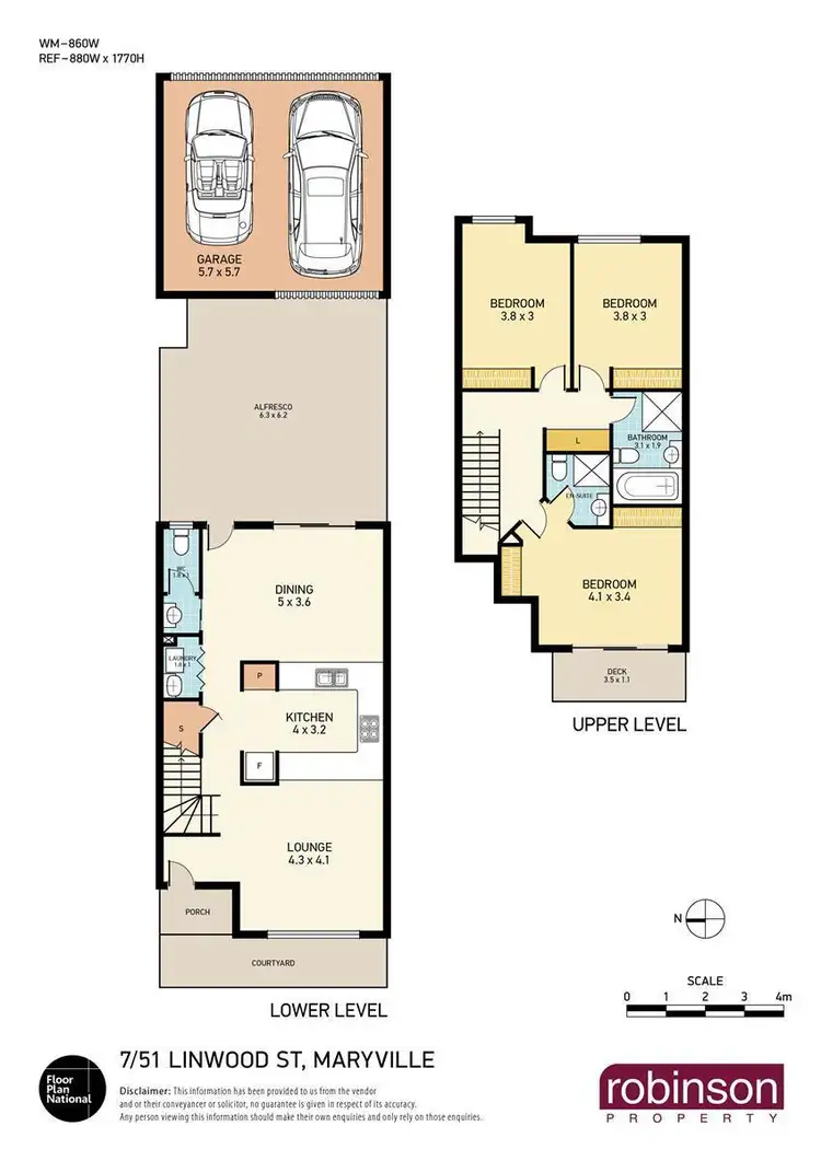 Floorplan of Homely townhouse listing, 7/51 Linwood Street, Maryville NSW 2293