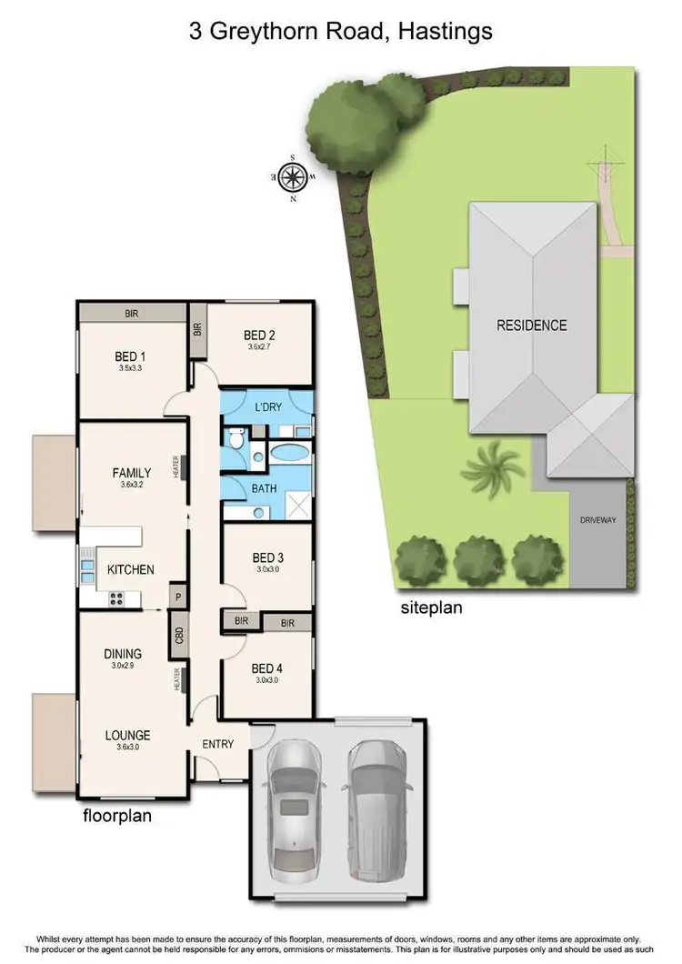 Floorplan of Homely house listing, 3 Greythorn Road, Hastings VIC 3915