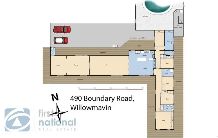 Floorplan of Homely house listing, 490 Boundary Road, Willowmavin VIC 3764