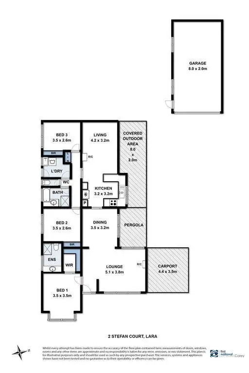 Floorplan of Homely house listing, 2 Stefan Court, Lara VIC 3212