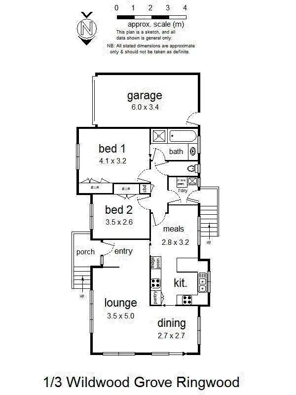 Floorplan of Homely unit listing, 1/3 Wildwood Grove, Ringwood VIC 3134