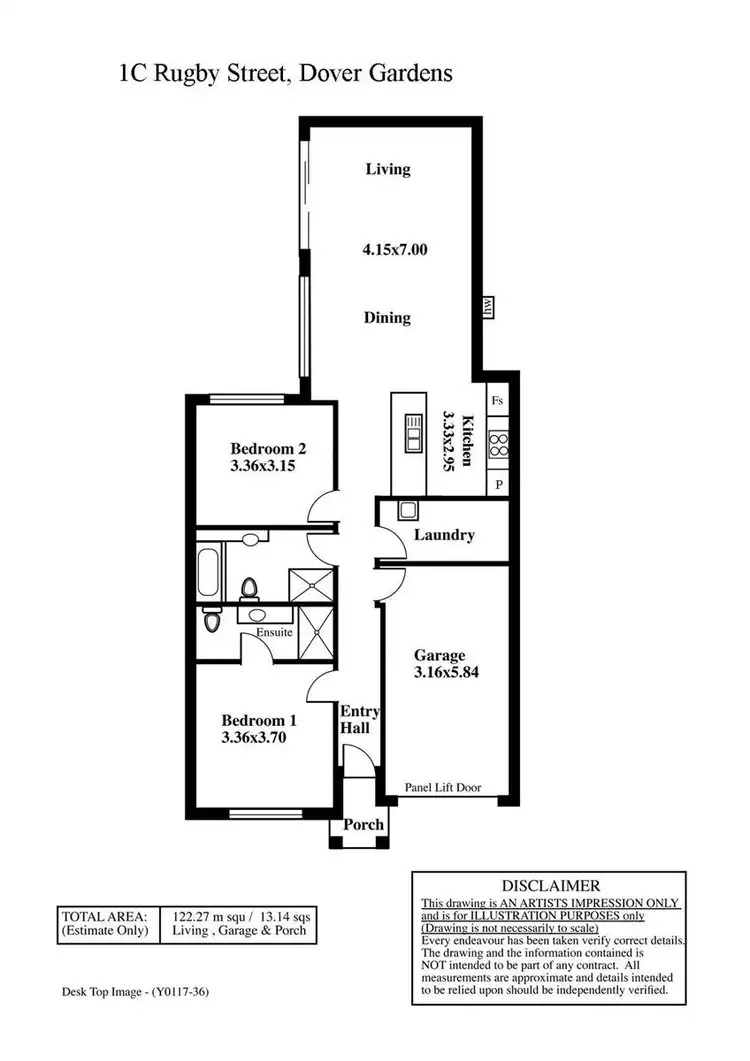 Floorplan of Homely house listing, 1C Rugby Street, Dover Gardens SA 5048