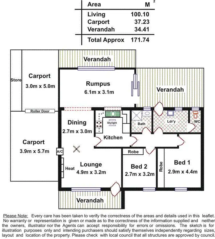 Floorplan of Homely house listing, 20 Crace Road, Fulham SA 5024