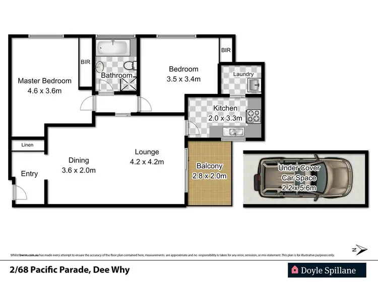 Floorplan of Homely unit listing, 2/68-70 Pacific Parade, Dee Why NSW 2099