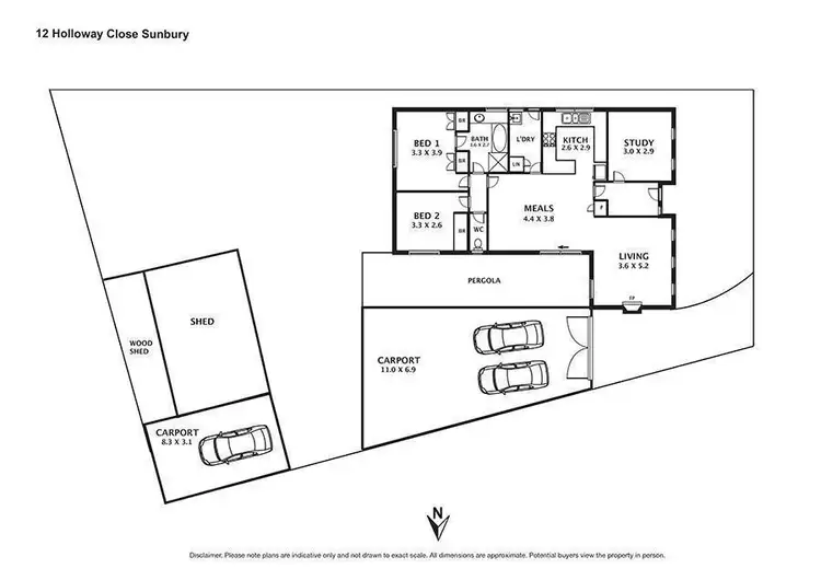 Floorplan of Homely house listing, 12 Holloway Close, Sunbury VIC 3429