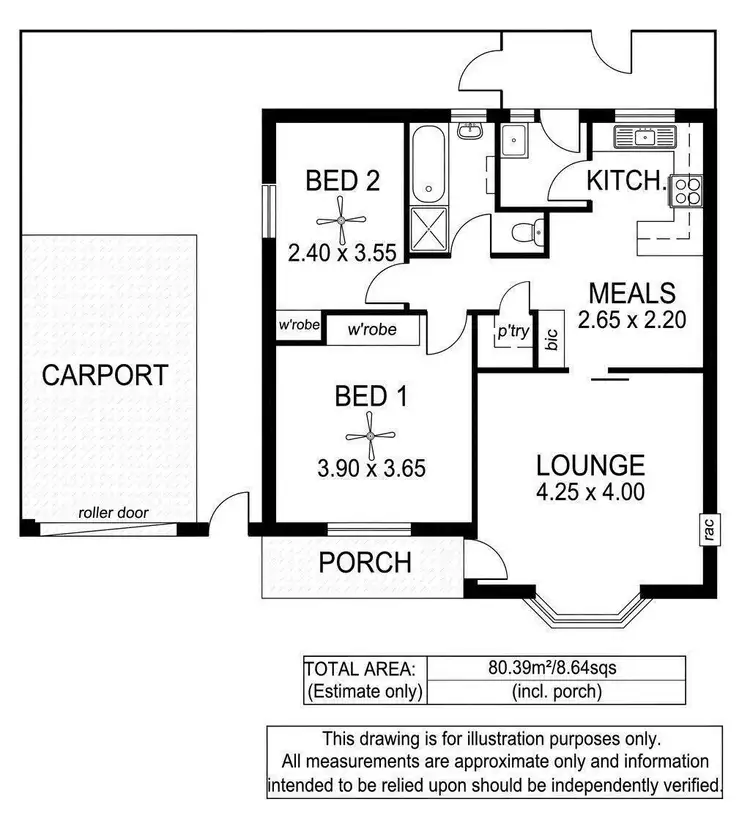 Floorplan of Homely unit listing, Unit 1/6 Brand Street, Beulah Park SA 5067