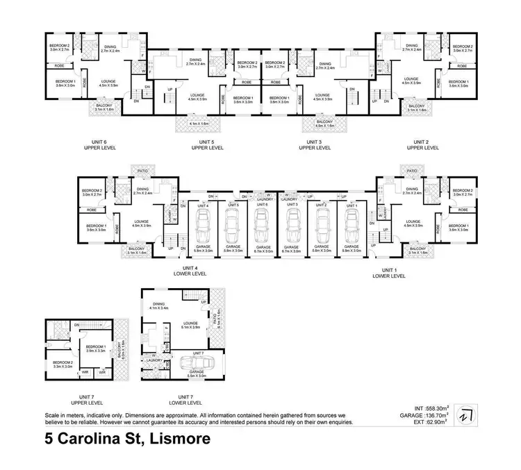 Floorplan of Homely block of units listing, 1-7/5 Carolina Street, Lismore NSW 2480