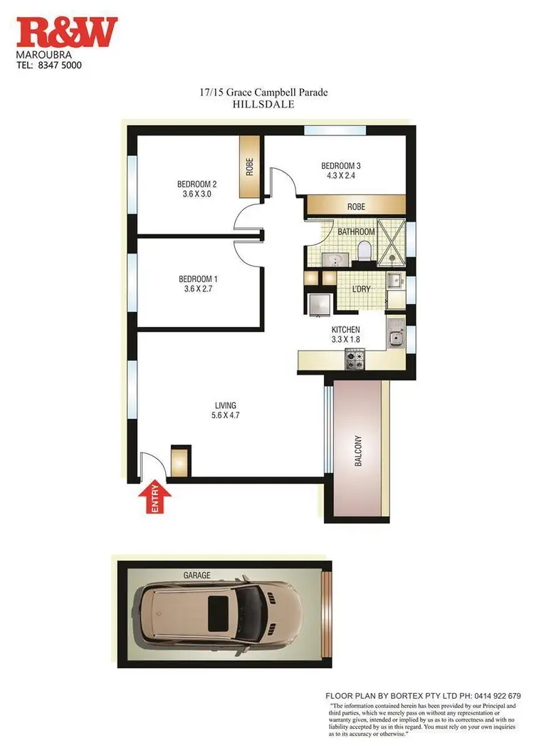 Floorplan of Homely apartment listing, 17/13-15 Grace Campbell Crescent, Hillsdale NSW 2036