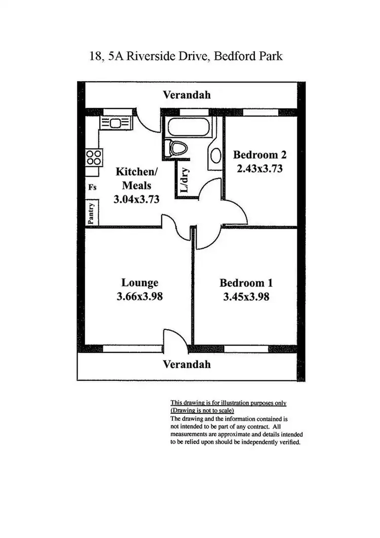 Floorplan of Homely unit listing, 18/5A Riverside Drive, Bedford Park SA 5042