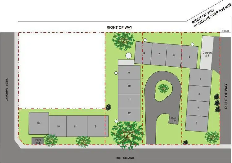 Floorplan of Homely house listing, Units/1-6/2 7-12/4, 6, 8 & 10 The Strand & 60 West Parkway, Colonel Light Gardens SA 5041