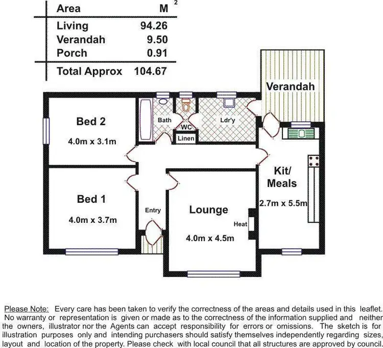 Floorplan of Homely house listing, 8 Gliddon Street, Rosewater SA 5013