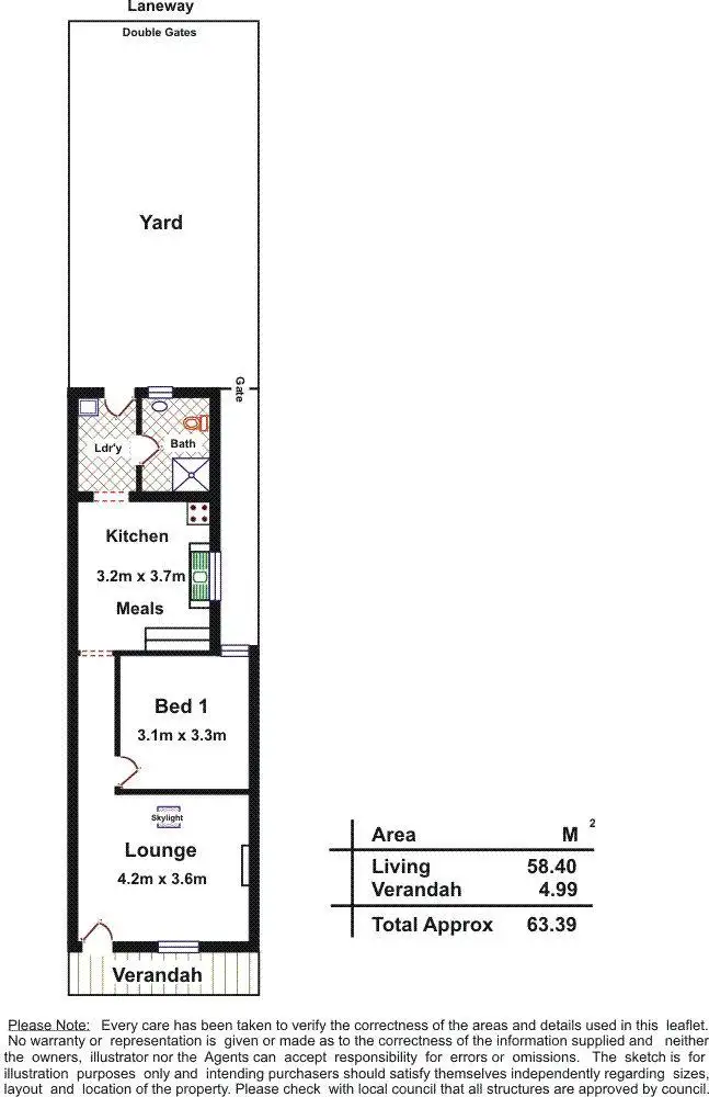 Floorplan of Homely townhouse listing, 17 Cairns Street, Adelaide SA 5000