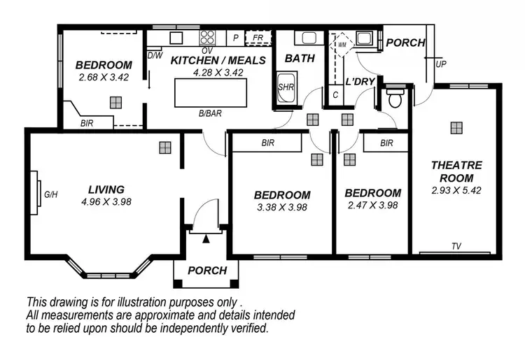 Floorplan of Homely unit listing, 1/7 East Parade, Kingswood SA 5062