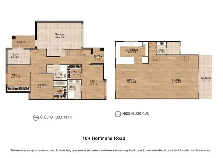 Floorplan of Homely townhouse listing, 109 Hoffmans Road, Niddrie VIC 3042